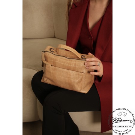 Женская кожаная сумка "Крис" "Кролики чудики"